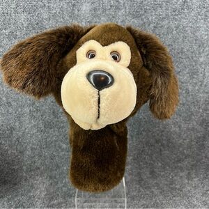 Vtg Sheldon 4593 Brown Dog Plush Hand Puppet 24K Polar Puff Special Effects 1990